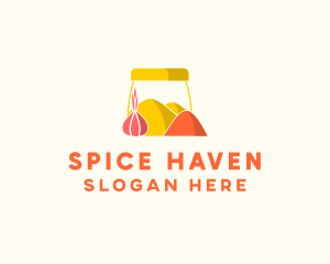 Onion Spice Powder Condiments logo design