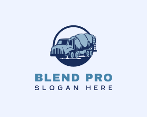 Cement Truck Construction logo design