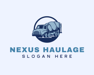 Cement Truck Construction logo design