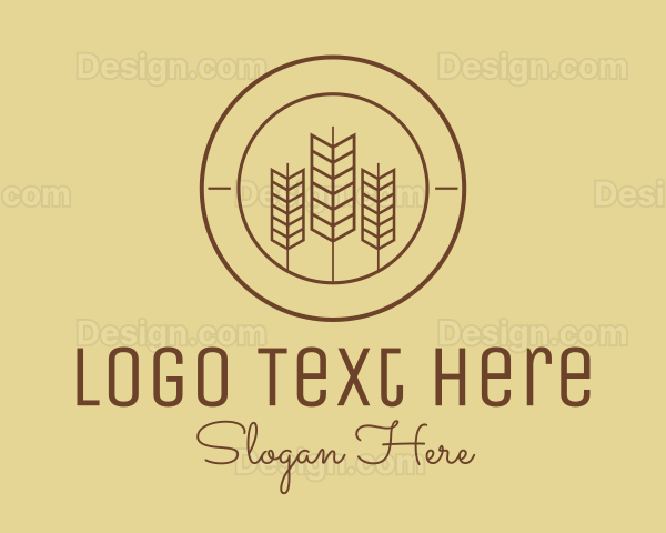 Wheat Farmer Badge Logo