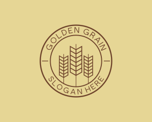 Wheat Farmer Badge  logo design