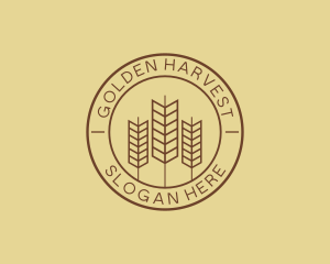 Wheat Farmer Badge  logo design