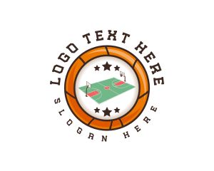 Basketball League Court logo