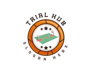 Basketball League Court logo