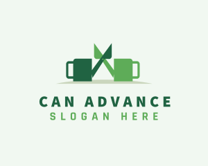 Gardener Watering Can Landscaping logo