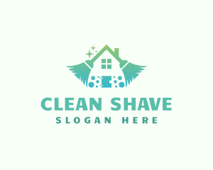 Broom Sweep Cleaning logo design