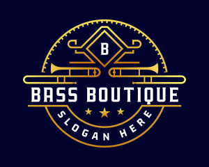 Trombone Musical Instrument logo