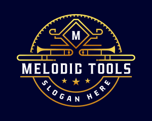 Trombone Musical Instrument logo