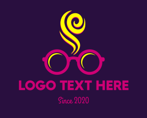 Pink Spectacles Glasses Smoke logo