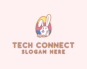 Easter Bunny Egg Logo