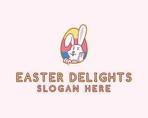 Easter Bunny Egg logo design