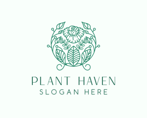 Decorative Floral Plant logo design