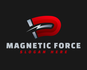 Magnet Lightning Letter D logo