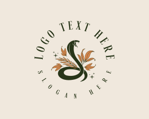 Leaf Cobra Snake logo