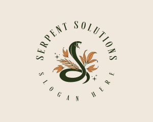 Leaf Cobra Snake logo