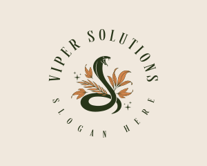 Leaf Cobra Snake logo