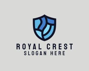 Waves Crest Shield  logo design