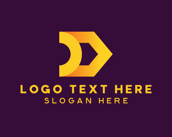 Premium Golden Letter D Business logo