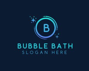 Cleaning Sparkle Bubble logo design