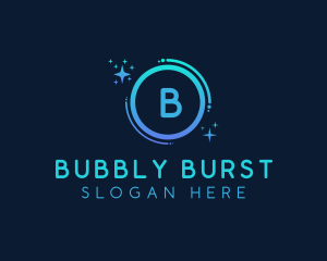 Cleaning Sparkle Bubble logo design