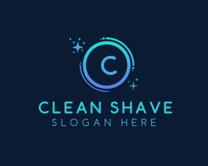 Cleaning Sparkle Bubble logo design