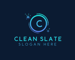 Cleaning Sparkle Bubble logo design