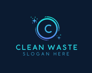 Cleaning Sparkle Bubble logo design