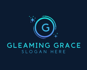 Cleaning Sparkle Bubble logo design