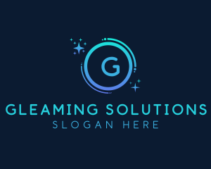 Cleaning Sparkle Bubble logo design