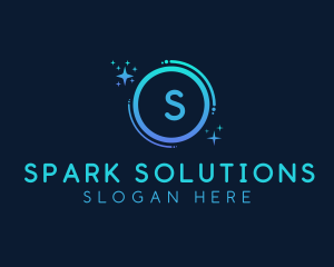 Cleaning Sparkle Bubble logo design