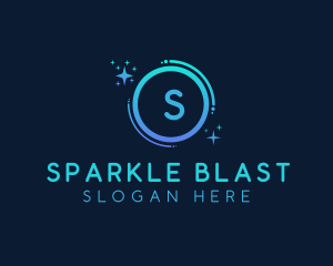 Cleaning Sparkle Bubble logo design