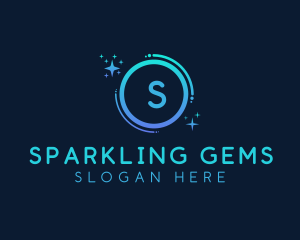 Cleaning Sparkle Bubble logo design