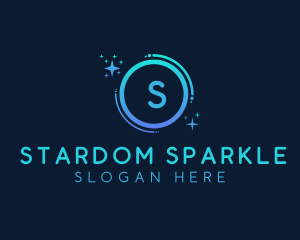 Cleaning Sparkle Bubble logo design