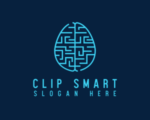 Blue Brain Labyrinth logo design