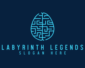 Blue Brain Labyrinth logo design