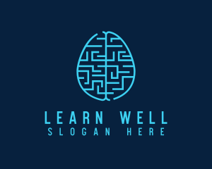 Blue Brain Labyrinth logo design