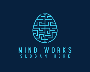 Blue Brain Labyrinth logo design