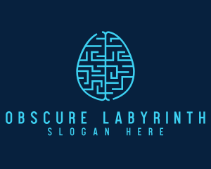 Blue Brain Labyrinth logo design