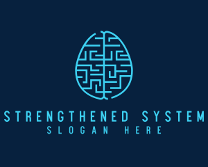 Blue Brain Labyrinth logo design