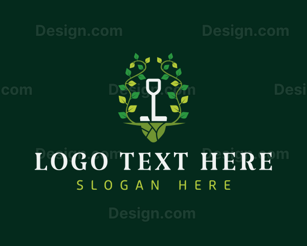 Shovel Plant Gardening Logo