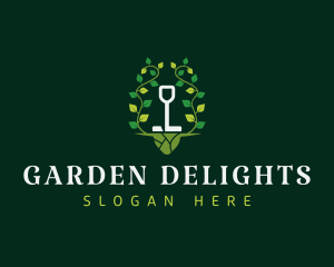 Shovel Plant Gardening logo design