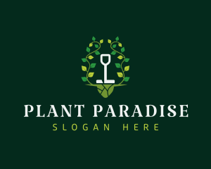 Shovel Plant Gardening logo design