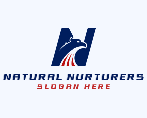 Eagle Logistics Mover Letter N logo design