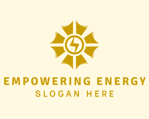 Sun Lightning Energy logo design