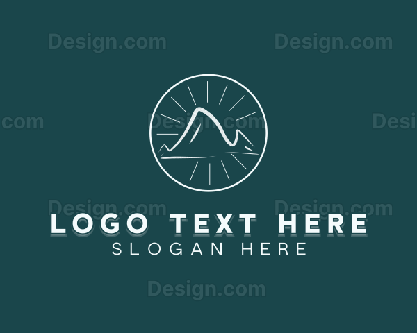 Mountain Peak Hiking Logo