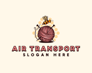 Honey Bee Yarn Ball Tailoring logo design