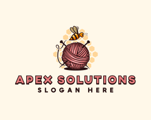 Honey Bee Yarn Ball Tailoring logo design