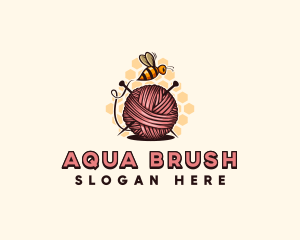 Honey Bee Yarn Ball Tailoring logo design