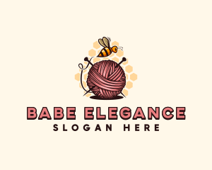 Honey Bee Yarn Ball Tailoring logo design