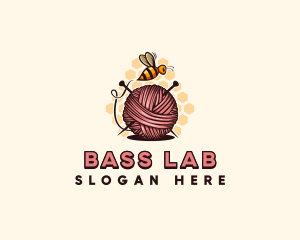 Honey Bee Yarn Ball Tailoring logo design